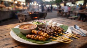 Halal satay at Haron Satay 55 in Singapore
