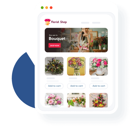 One-page website template for online store