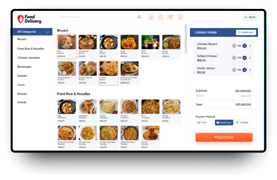 All in one Restaurant POS system Dashboard for Complete F&B business operation.